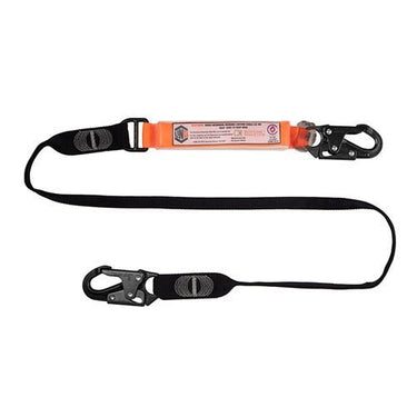 LINQ - ELITE SINGLE LEG SHOCK ABSORBING WEBBING LANYARD WITH HARDWARE SN X2 - Kiwi Workgear